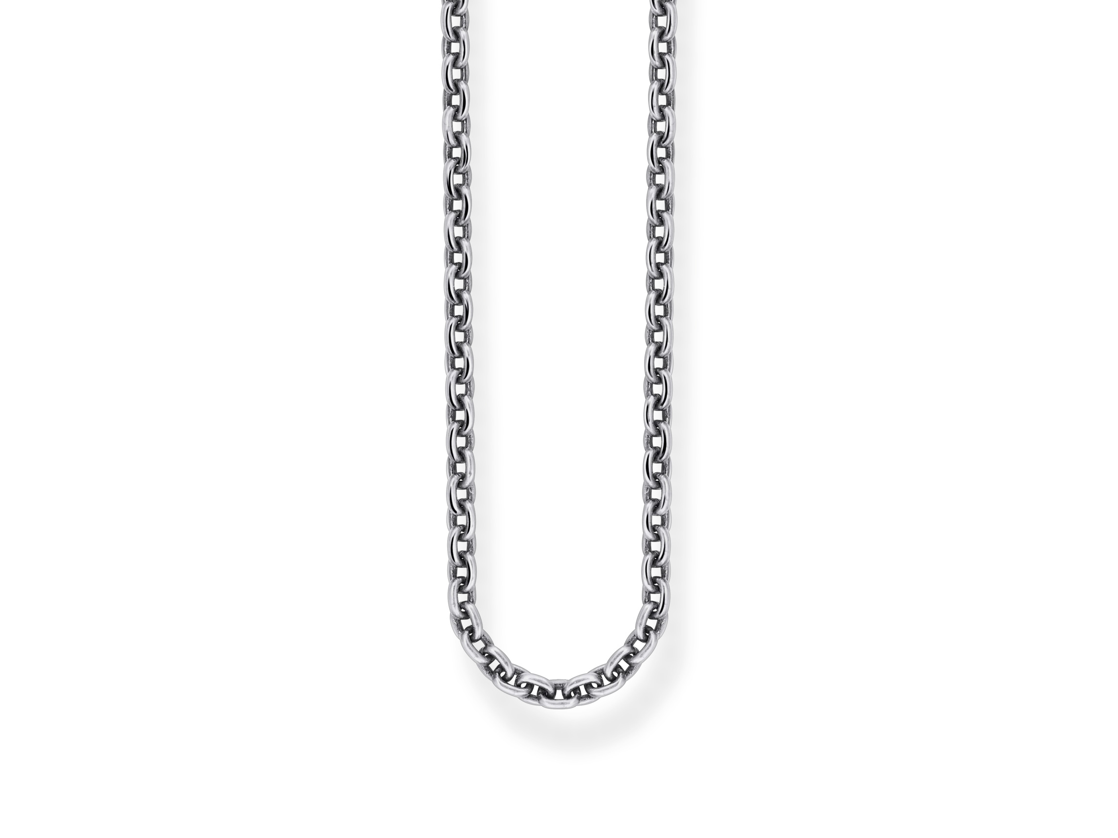 Kette von Thomas Sabo aus geschwärztem Silber mit einer Länge von 40 bis 45 cm, ideal für lässige und elegante Outfits, neu im Sortiment.