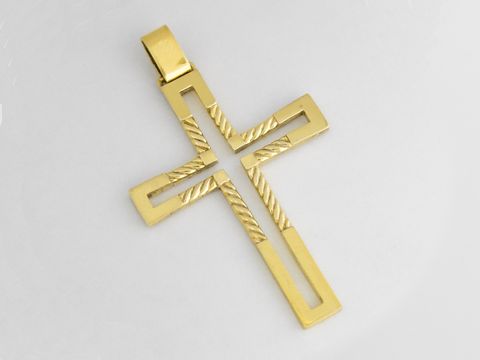 Kreuz - Gold Anhänger - symbolisch - Gold 333