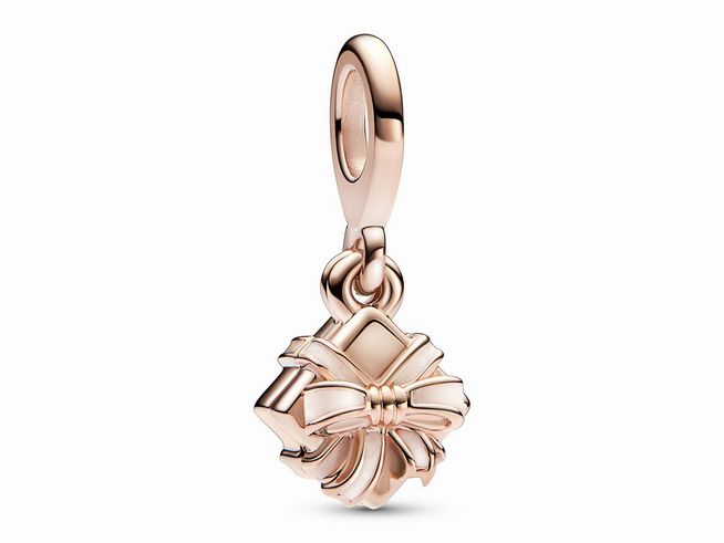 Pandora 782591C01 Aufklappbares Geburtstagsgeschenk Charm-Anhänger - Roségold Vergoldung + Emaille