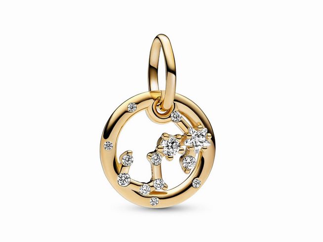 Pandora 762710C01 - Sternzeichen Skorpion Charm-Anhänger - Gelbgold Vergoldung - Zirkonia