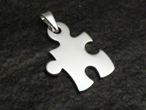 Puzzle - Sterling Silber Anhänger - positiv