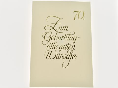 Geburtstagskarte - Schlichte Karte mit goldener Schrift - elegant