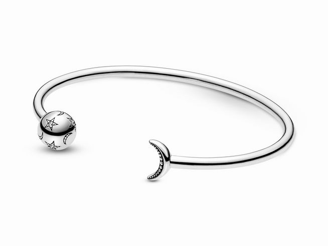 Pandora Armreifen - Moon & Star - Mond & Sterne- Silber - 599120C01-1 - 16,00 cm - Zirkonia