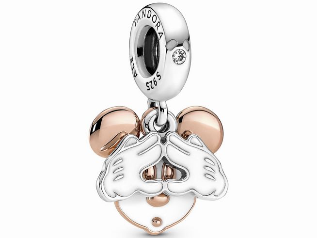 Pandora Disney Micky Maus Doppelanhänger - 780112C01 - Silber & Roségold vergoldet