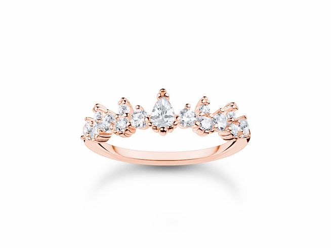 Thomas Sabo TR2415-416-14-52 - Ring - Sterling Silber - vergoldet Roségold + Zirkonia - Steintraum - Gr. 52