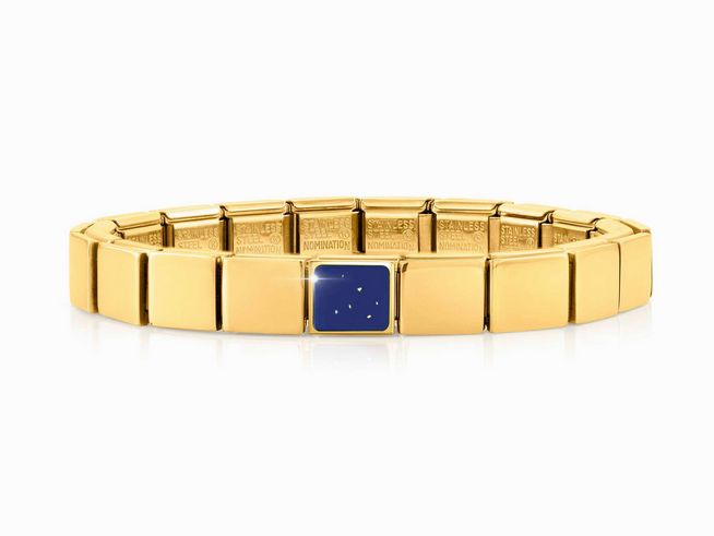 Nomination Classic GLAM Armband Edelstahl Gelbgold - 239103 10 - Square LAPIS