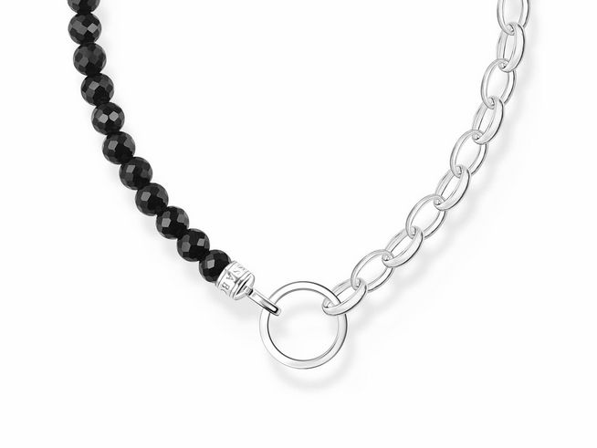 Thomas Sabo KE2188-130-11-L45v Kette - Silber + Achat - schwarz - 40 - 45 cm