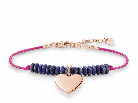 Thomas Sabo LBA0081-906-1-L19,5v Love Bridge Armband 16,5-19,5cm Silber verg. Roségold - imit. Lapis - inkl. Gravur