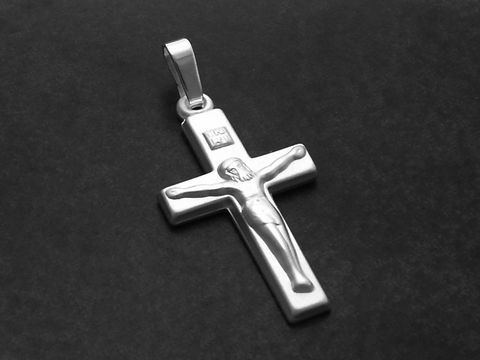 Kreuz Anhänger - Sterling Silber - Jesus am Kreuz