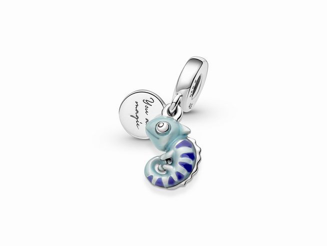 Pandora 791676C01 - Farbwechselndes Chamäleon Charm-Anhänger - Sterling Silber & Emaille Multicolor