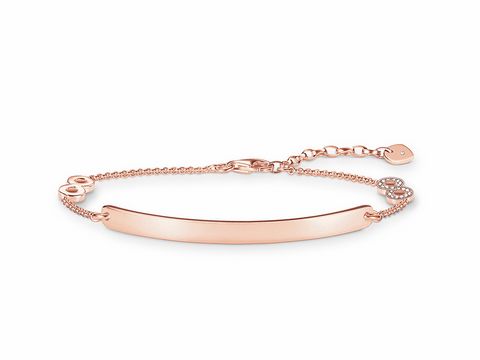 Thomas Sabo D_LBA0001-923-14-L19v - Armband - Diamant weiß - 19 cm - Silber vergoldet Roségold