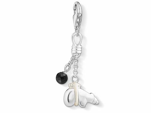 Thomas Sabo 1332-168-11 Charm - Bär - Silber - Emaille - Onyx - schwarz