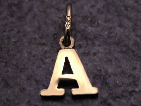 A - Gold 333 Druck Buchstaben Initialen Anhänger -Nice-