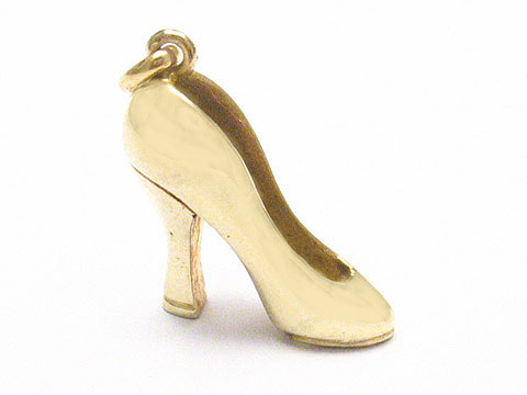 Gold Anhänger -Pumps Damen Schuh- Damenschuh