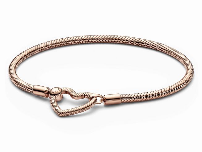 Pandora - Herzverschluss Schlangenarmband - 582257C00-21 - 585 Roségoldvergoldung - 21 cm