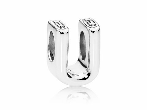 PANDORA - 797475 Charm - Buchstabe U - Letter U - 925 Sterling Silber