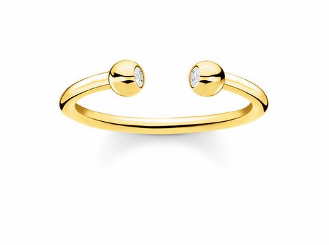 Thomas Sabo - TR2319-414-14-48 - Ring Gr. 48 - Silber - Gelbgold - Zirkonia - Klar