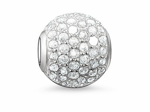 Thomas Sabo Karma Beads - K0024-051-14 - Pavé weiss Silber - Zirkonia weiss