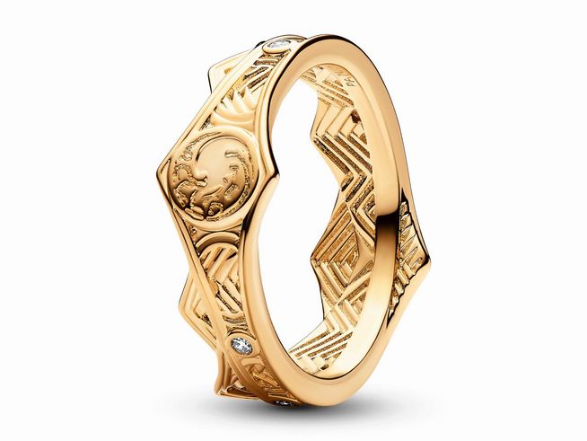 Pandora 162969C01-56 - Game of Thrones House of the Dragon Crown Ring - Gelbgold Vergoldung - Zirkonia - Gr. 56