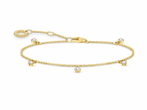 Thomas Sabo Charming Collection - A1998-414-14-L19v - Armband - 16-17,5-19 cm - Silber - Gelbgold - Zirkonia - Klar