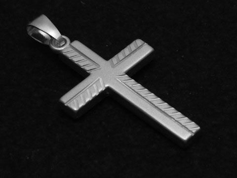 Kreuz Diamantschliff - Anhänger Sterling Silber