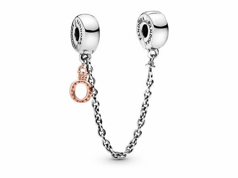 Pandora 788313-05 - Crown Silber & Rosegold Verg. Sicherheitskettchen + Silikongriff