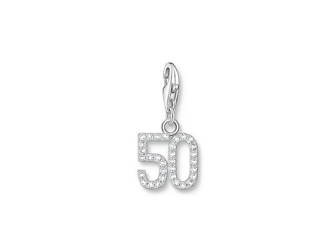 Thomas Sabo 2138-051-21 Charm-Anhänger - Zahl 50 - Silber & Zirkonia