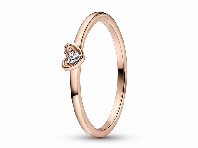 Pandora Ring 182495C01-52 - Herzring - Roségold Vergoldung - Zirkonia - Gr. 52