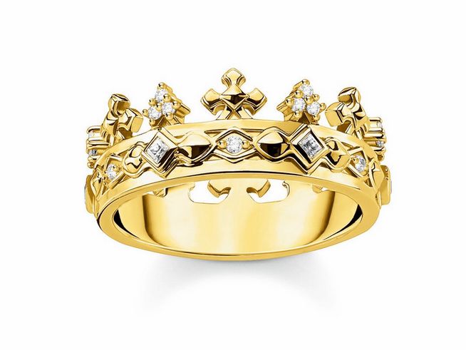 Thomas Sabo TR2302-414-14-58 - Ring - Gelbgold vergoldet - Krone - Gr. 58