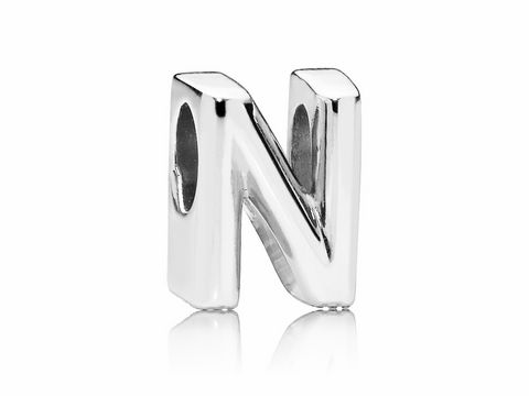 PANDORA - 797468 Charm - Buchstabe N - Letter N - 925 Sterling Silber