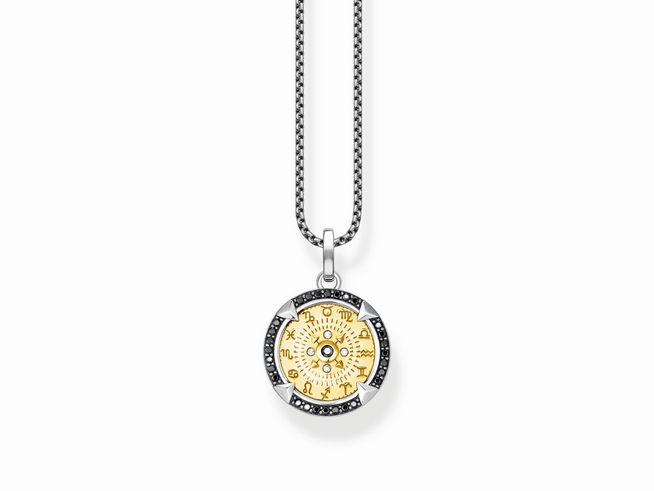 Thomas Sabo Kette KE2153-849-11-L50V Sterling Silber - vergoldet Gelbgold - geschw. - Zirkonia - 50 cm verstellbar