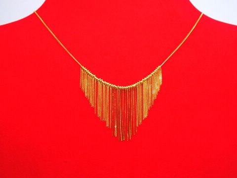 Collier Kette 333 Mittelteil kleine Kettchen vorne 42cm