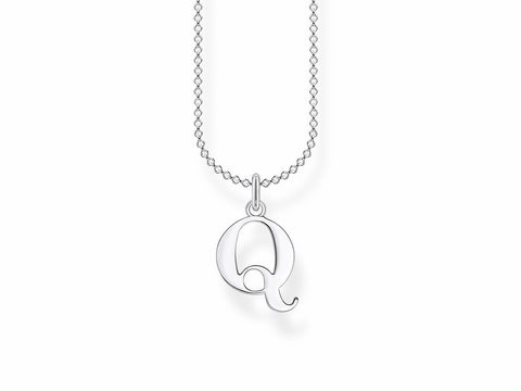 Thomas Sabo Charming Collection - KE2026-001-21-L45v - Buchstabe Q - Kette mit Anhänger - 38-40-42-45 cm - Silber