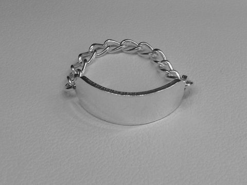 Ring echt Silber - Gravurplatte - individuell - Gr. 48