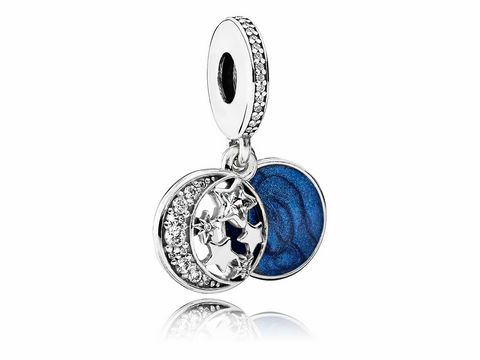 PANDORA - 791993CZ Vintage Nachthimmel - Silber Charm Anhänger - Zirkonia