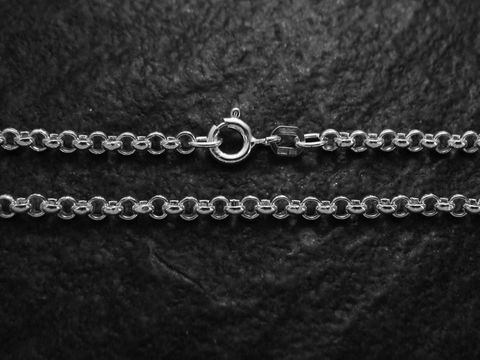 Silber Erbskette 60 cm - Sterling Silber - 3 x 3 mm - Silberkette