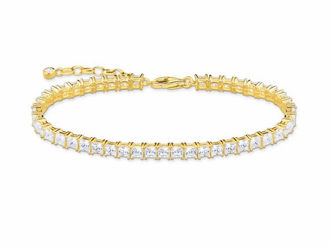 Thomas Sabo Armband A2029-414-14-L19V Sterling Silber - verg. Gelbgold + Zirkonia - weiß 16-19 cm