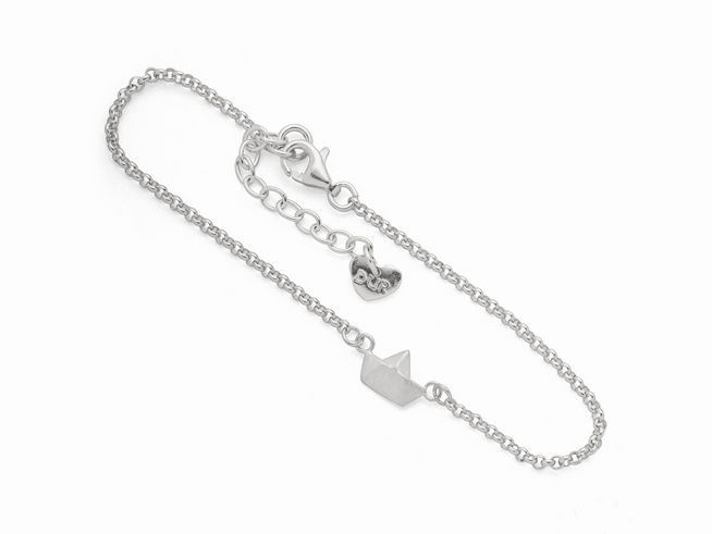 DUR Schmuck A1742 - Sterling Silber Armband Boot - Muschel - 16,5 cm