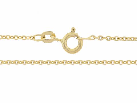 Anker Kette - Gold 585 - 60 cm - diamantiert - 1,2 x 1,2 mm