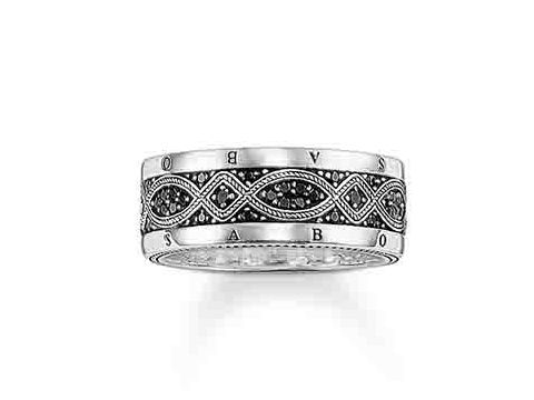 Thomas Sabo - TR2006-051-11-64 - Ring Silber - Zirkonia schwarz - Gr. 64