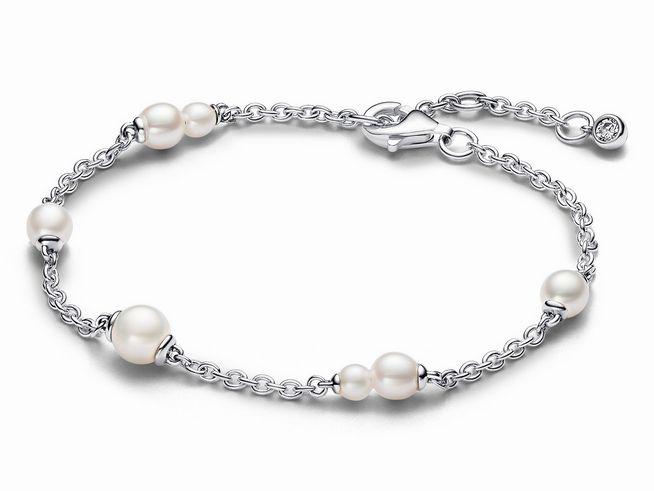 Pandora 593172C01-16 - Zuchtperle Kettenarmband - Silber - Steinmix Weiß - 16 cm