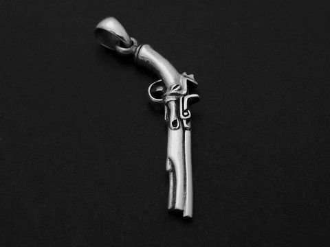 Silber Anhänger - Pistole - Revolver - originell