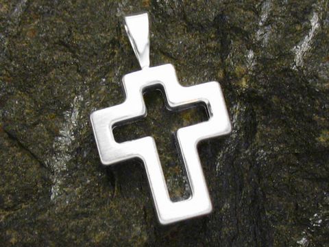 Anhänger Kreuz - 925 Sterling Silber - göttlich