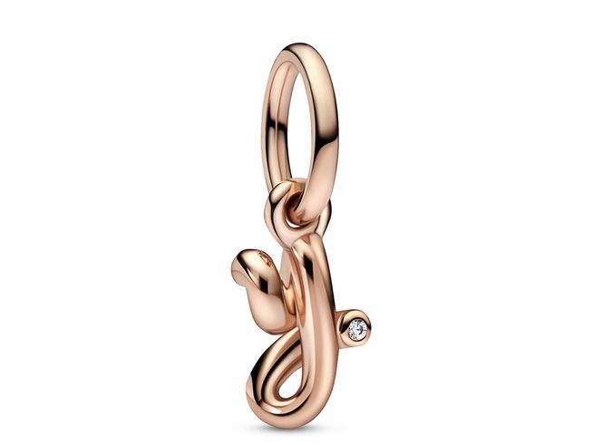 Pandora Charm 782458C01 - Buchstabe Y - Roségold Vergoldung - Zirkonia