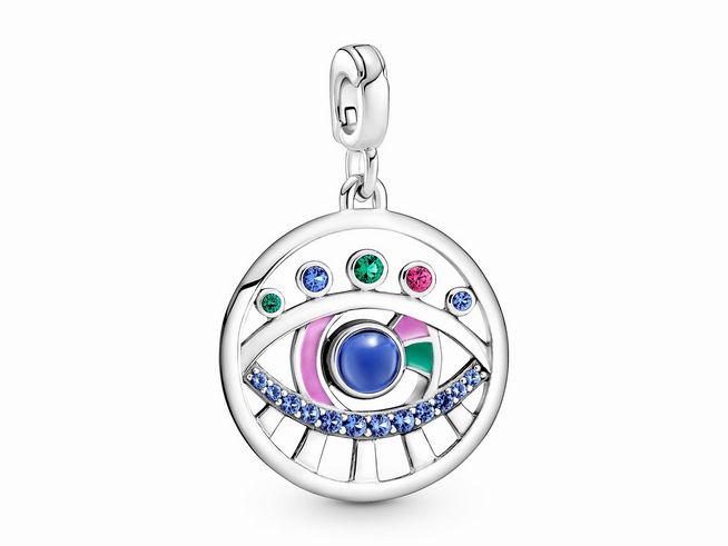 Pandora ME Medallion - 799668C01 - Das Auge Medaillon - Sterling Silber - Kristall & Emaille - Bunt