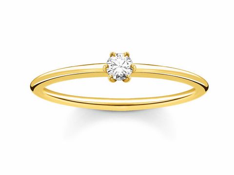 Thomas Sabo - TR2312-414-14-54 - Ring Gr. 54 - Silber - Gelbgold - Zirkonia - Klar