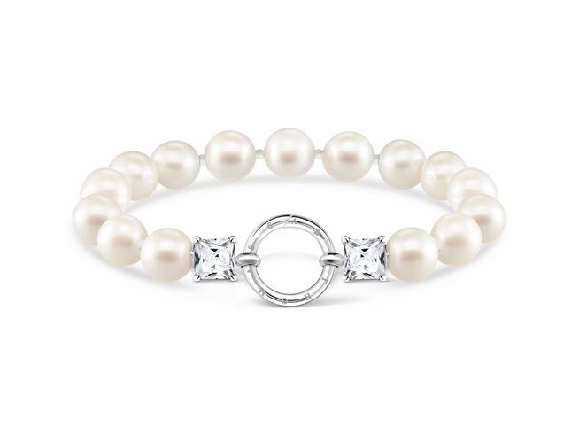 Thomas Sabo A2072-167-14-L15 - Armband - Sterling Silber + Süßwasserzuchtperle + Zirkonia - Perlenraum - 15 cm