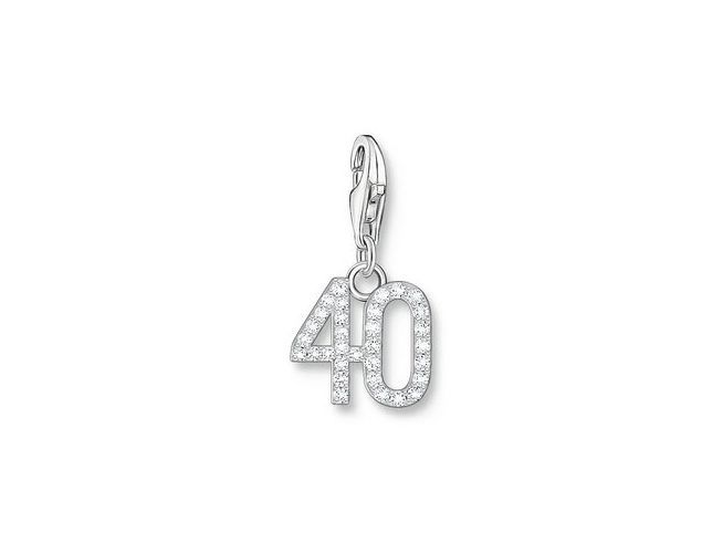 Thomas Sabo 2137-051-21 Charm-Anhänger - Zahl 40 - Silber & Zirkonia