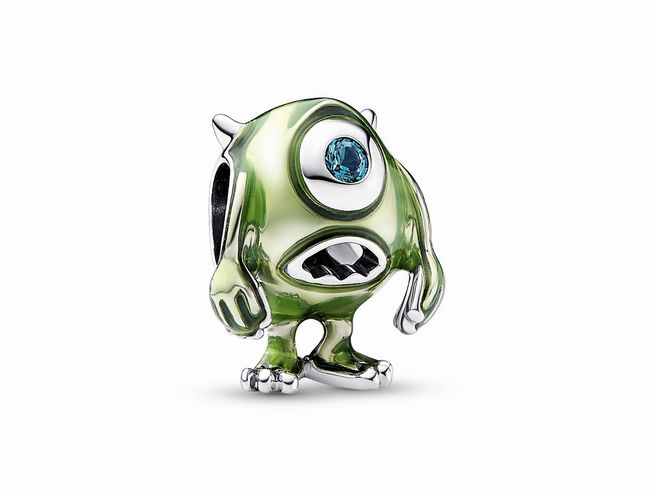 Pandora 792754C01 - Disney Pixar Mike Glotzkowski Charm - Sterling Silber - Crystal + Emaille Grün