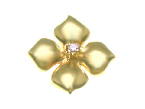 Blume - Diamant Gold Anhänger - Gelbgold -